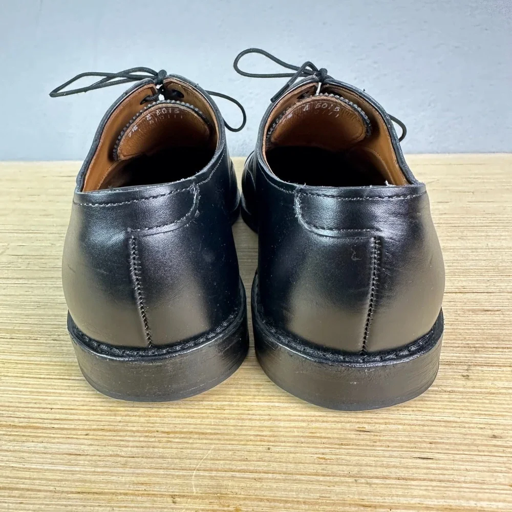 Allen Edmonds Mens Exchange Place Oxfords 7.5 E Dress Shoes Black Leather